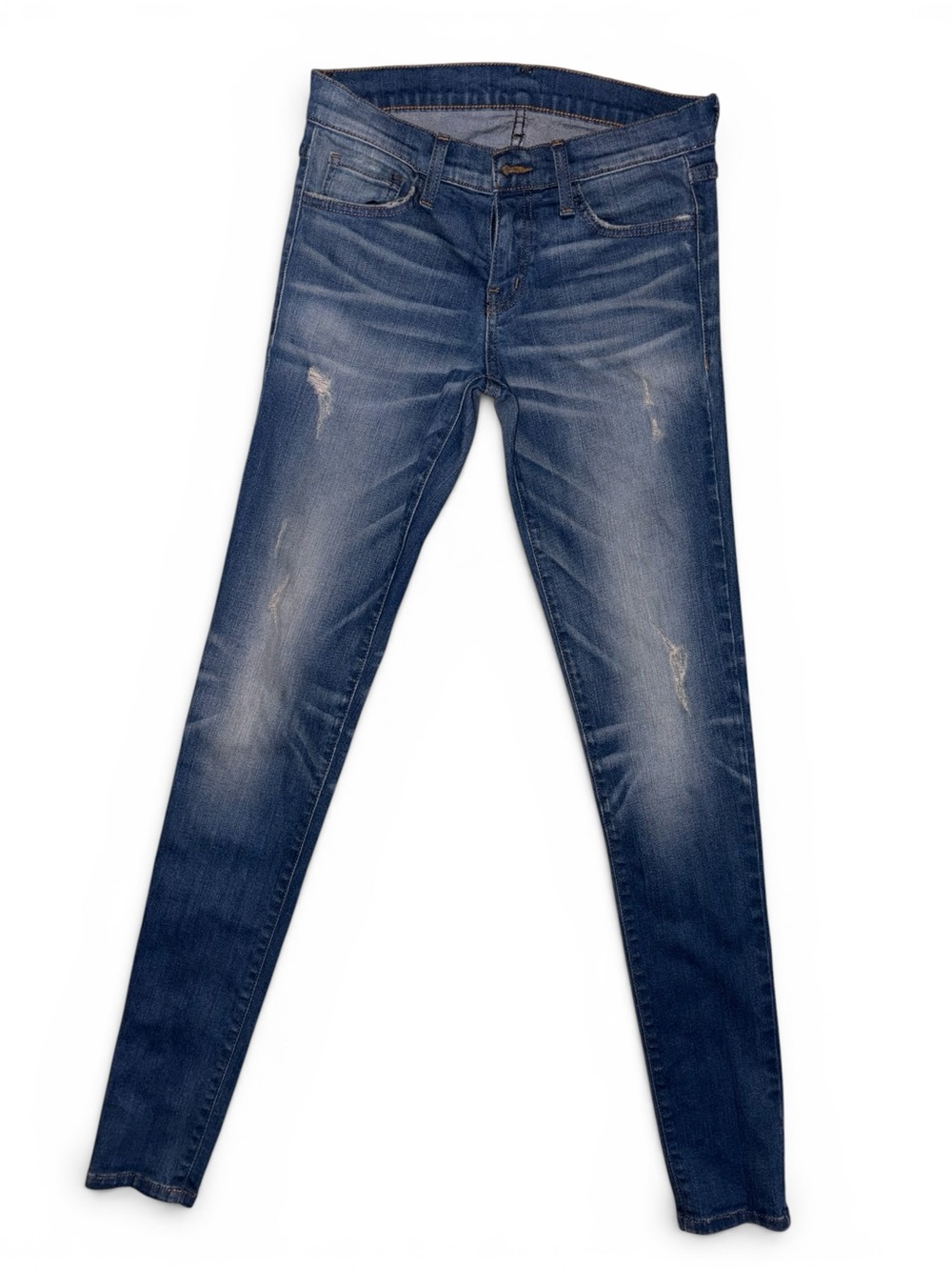 Slim Fit Women's Skinny Jeans in Washed Blue - Picture 1 of 4